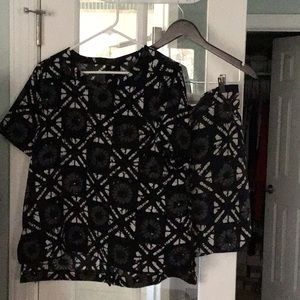 Made well top and matching skirt Size Large